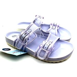 Girls Sandals Shoes Size 13 Slide Slip On Purple Kaia Adjustable Children